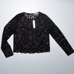 Trina Turk black lace shirt sz. Small NWT